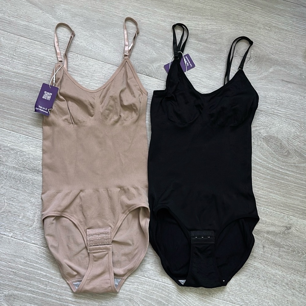 HEYSHAPE  Snatched Shapewear Bodysuit size M in Nude and Black